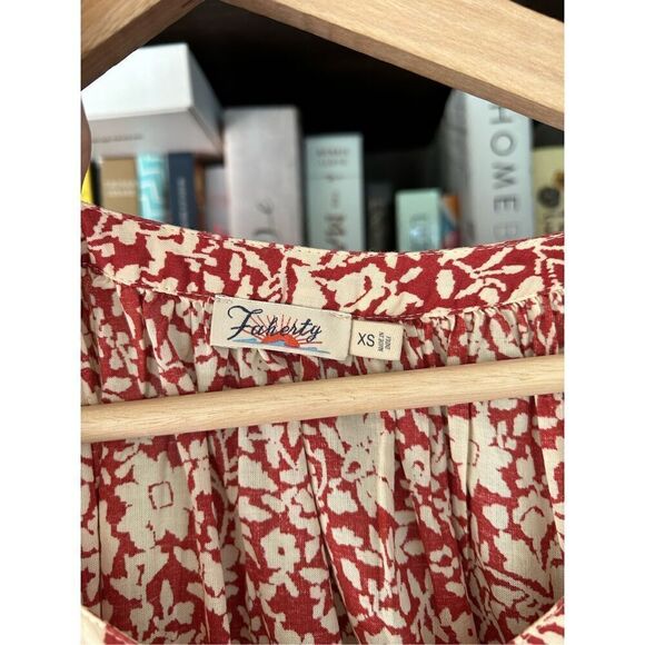 NWOT Faherty Caramel Dress In Spice Sunrise Floral Size XS - Picture 5 of 11